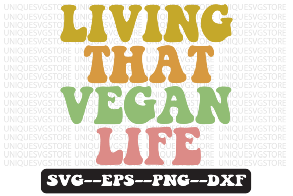Reviewing the Living That Vegan Life Retro SVG Design